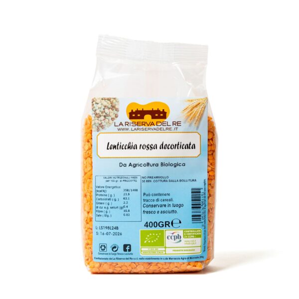 Lenticchie Rosse Decorticate Bio